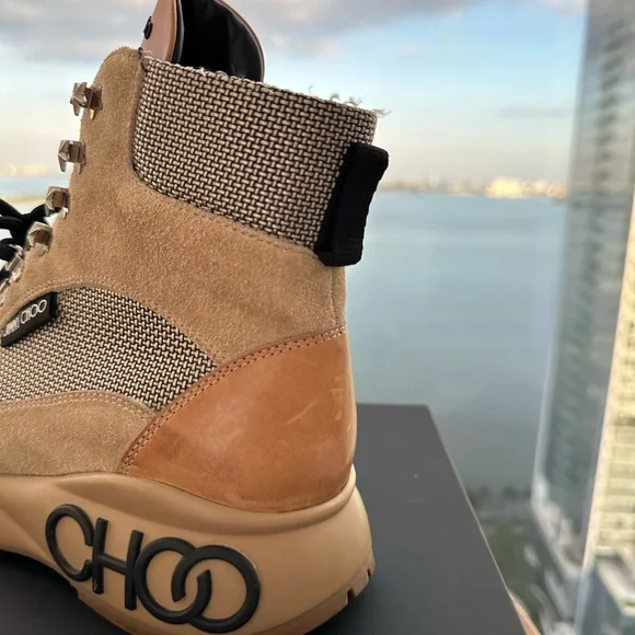 Jimmy Choo Beige and Black Star-Embellished Boots - Picture 10 of 13